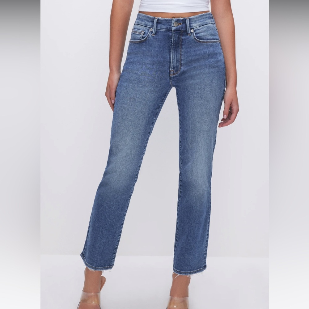 Good American ALWAYS FITS GOOD LEGS STRAIGHT JEANS